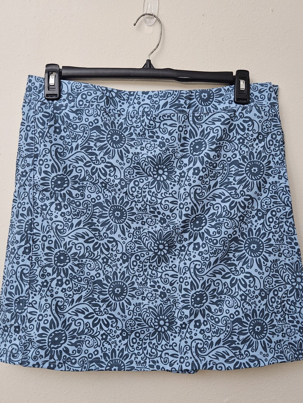Ripskirt Wrap Skirt Womens Large Blue Floral Hawaiian Island Resort Vacation